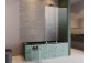 Parawan nawannowy Radaway Furo SL PND II 100, lewy, Glas transparent, 100x150cm, przesuwny, profil Chrom
