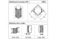 Schwingtür Huppe SolvaPro, bezramowe Viereck mit Festsegment, Seitenteil und Seitenwand, Halterung rechts, 900-1200 x 200-1200 mm, Höhe 1200-2000 mm nach Maß - Profil silbern glänzend, Glas transparent AntiPlaque