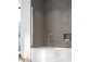 Parawan nawannowy Radaway Nes Black PNJ I Factory, lewy, Glas transparent, schwarz kratka, 90x150cm, schwarz profil
