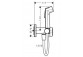Brausekopf Hansgrohe Bidette 1 jet S EcoSmart dla wody zimnej mit Griff i wężem Dusch- 125 cm - Chrom