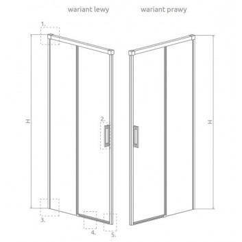 Tür Dusch- Schiebe- Radaway Idea Black DWJ 100 Links 98.7-101.2x200.5cm, profil schwarz, Glas transparent- sanitbuy.pl