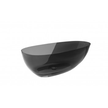 Badewanne freistehend Besco Assos B&W, 160x70cm, schwarz/weiß