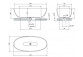 Badewanne freistehend 148x75cm, Omnires Shell M+, weiß Glanz