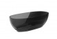 Badewanne freistehend Besco Xara 160x75 cm oval Carbon Grey, maskownica schwarz matt
