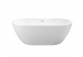Badewanne freistehend Besco Mexa 170x78 cm oval Carbon Grey, maskownica schwarz matt