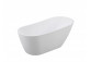 Badewanne freistehend Besco Navia 150x80 cm oval weiß, maskownica syfonu z Überlauf weiß