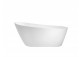 Badewanne freistehend Besco Navia 150x80 cm oval weiß, maskownica syfonu z Überlauf weiß