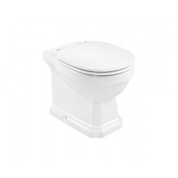 Becken WC Roca Carmen Rimless do kompaktu 67x37cm Abfluss doppelt, Superglaze, weiß