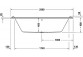 Badewanne mit Hydromassage 150x75cm, Duravit Qatego, Combi-System P - Weiß