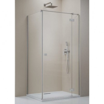 Seitenwand S1 70 Radaway Essenza New Black KDJ 66.7-68.2-200cm, profil schwarz, Glas transparent