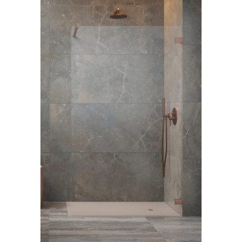 Duschkabine Radaway Essenza Pro 8 Gold Walk-in 120, Glas transparent, profil golden