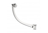 Set Ab- und Überlauf Duravit Quadroval, mit Füllfunktion wody przez korek, dla wanien mit Hydromassage z wąską krawędzią, Chrom