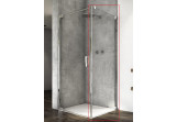 Seitenwand Ronal Cadura CAT1, 90x200 cm - Glas transparent, Profil silbern glänzend