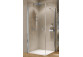 Dusch- Schwingtür nach Maß Huppe Solva ohne Rahmen, Halterung links, 500-1250 x 200x1200 mm, mit Seitenwand, Glas transparent Anti-Plaque, Profil silbern glänzend