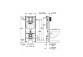 Unterputz-gestell do WC 5 w 1, Grohe Rapid SL - Chrom
