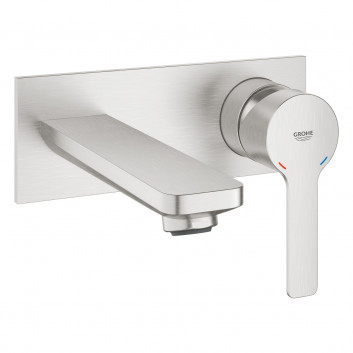 Wannenbatterie Grohe Lineare mit 4 Anschlüssen - brushed hard graphite