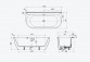 Badewanne freistehend Excellent Oceana 2.0, 165x75 cm, Eck-, links, Acryl- - weiß