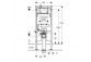 Gestell Geberit Duofix, Sigma 8 cm, do WC, H114
