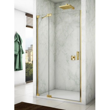 Seitenwand 200x80 cm, SanSwiss Cadura - Glas transparent/golden