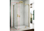 Tür Dusch- SanSwiss Cadura CA13 links, 90x200 cm, einteilig mit festem Element w linii - Glas transparent, profil golden