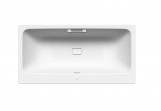 Stahl-badewanne Kaldewei Avantgarde Asymmetric Duo 742 rechteckig, 180x90 cm, z otworami na Halter, na całej powierzchni antypoślizgowa - weiß
