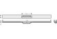 Außenelement odpływu liniowego Hansgrohe RainDrain Flex 800 z możliwością przycięcia, montaż zur Wandmontage, Finish Edelstahl szczotkowana 