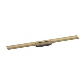 Außenelement Hansgrohe RainDrain Flex odpływu liniowego 1200 z możliwością przycięcia, montaż zur Wandmontage - gebürstetes Bronze