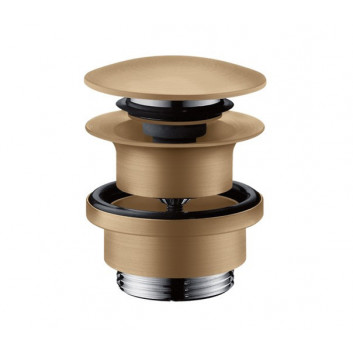 Set Ablauf- Push-Open do umywalek i bidetów Hansgrohe, schwarz gebürstetes Chrom