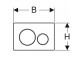 Betätigungstaste uruchamiający do WC Geberit Sigma 20 schwarz/Chrom glänzend/schwarz, 2 zakresy- sanitbuy.pl