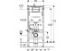 Unterputz-gestell Geberit DuofixBasic H112 do WC, UP100, Delta