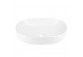 Aufsatzwaschtisch Corsan Olvena oval 60x40x15 cm mit Stöpsel klik-klak weißm