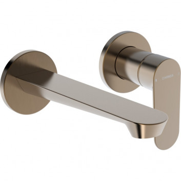 Waschtischarmatur HansaGenesis, element Aufputz-, Auslauf 20,3 cm - gebürsteter Stahl