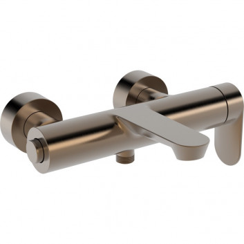 Armatur für die Wanne und die Brause HansaGenesis, Einhebel-, Wandmontage - gebürsteter Stahl