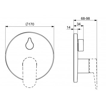 Waschtischarmatur HansaGenesis, element Aufputz-, Auslauf 20,3 cm - Chrom