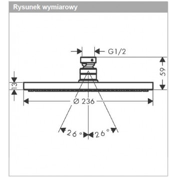 Handbrause Hansgrohe Croma 280 1jet, rund, schwarz matt