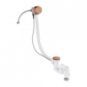 Ablaufgarnitur wannowy OMNIRES CGS przelewowo-odpływowo-napełniający - golden