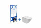 Set Unterputz Roca DUPLO ONE + Becken WC abgehängt GAP ROUND COMPACTO RIMLESS mit Sitz SLIM, weiß