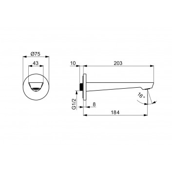 Bidetarmatur HansaGenesis, stehend, Einhebel- - Chrom