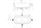 Badewanne freistehend Ravak Freedom O Tec, Acryl-,170x77 cm - weiß, osłona odpływu weiß