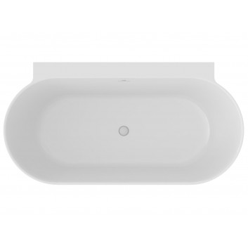 Badewanne freistehend do ściany Ravak Freedom Wall II Tec, Acryl-,170x87 cm - weiß, osłona odpływu weiß