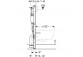 Unterputz-gestell Geberit Duofix Basic do WC wiszącego, UP100 ze wspornikami