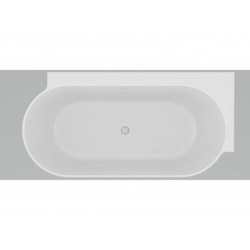 Badewanne freistehend do ściany Ravak Freedom Wall II Tec, Acryl-,170x87 cm - weiß, osłona odpływu weiß