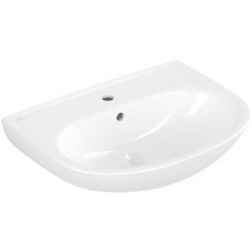 Waschtisch Villeroy & Boch O.Novo hängend klein 45x35 cm, mit Schicht CeramicPlus - weiß