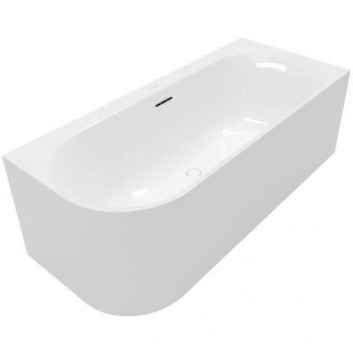 Badewanne zur Wandmontage 180x80 , Villeroy&Boch Loop&Friends - Weiss Alpin