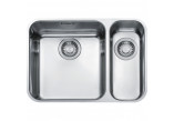 Zlewozmywak Franke Armonia AMX 160 podblatowy, półtorakomorowy, 58x45 cm - Edelstahl jedwab