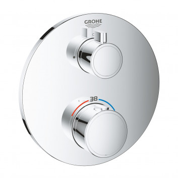 Unterputzarmatur Grohe Grohtherm SmartControl thermostatisch 3-Empfänger wody Farbe rostfreier Stahl