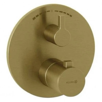 Unterputz Armattur für die Wanne und die Brause mit Thermostat, KLUDI NOVA FONTE Puristic - schwarz matt 