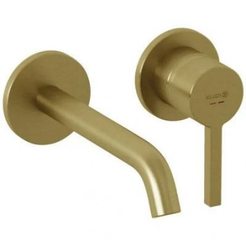 Armatur für Wanne und Dusche Kludi Nova Fonte Puristic, Unterputz thermostatisch - golden szczotkowany