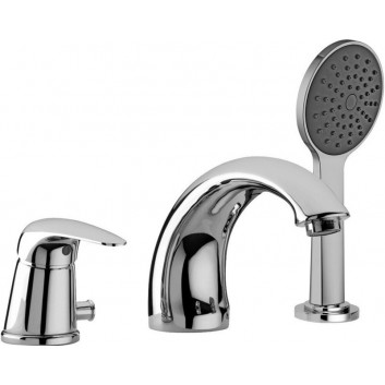 Wannenbatterie Paffoni Elle, mit 3 Anschlüssen, schwarz matt, EL040NO