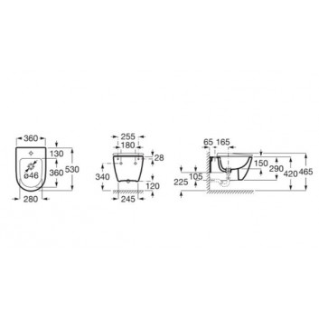 Deckel Bidet- Roca Ona mit Softclosing Supralit - weiß